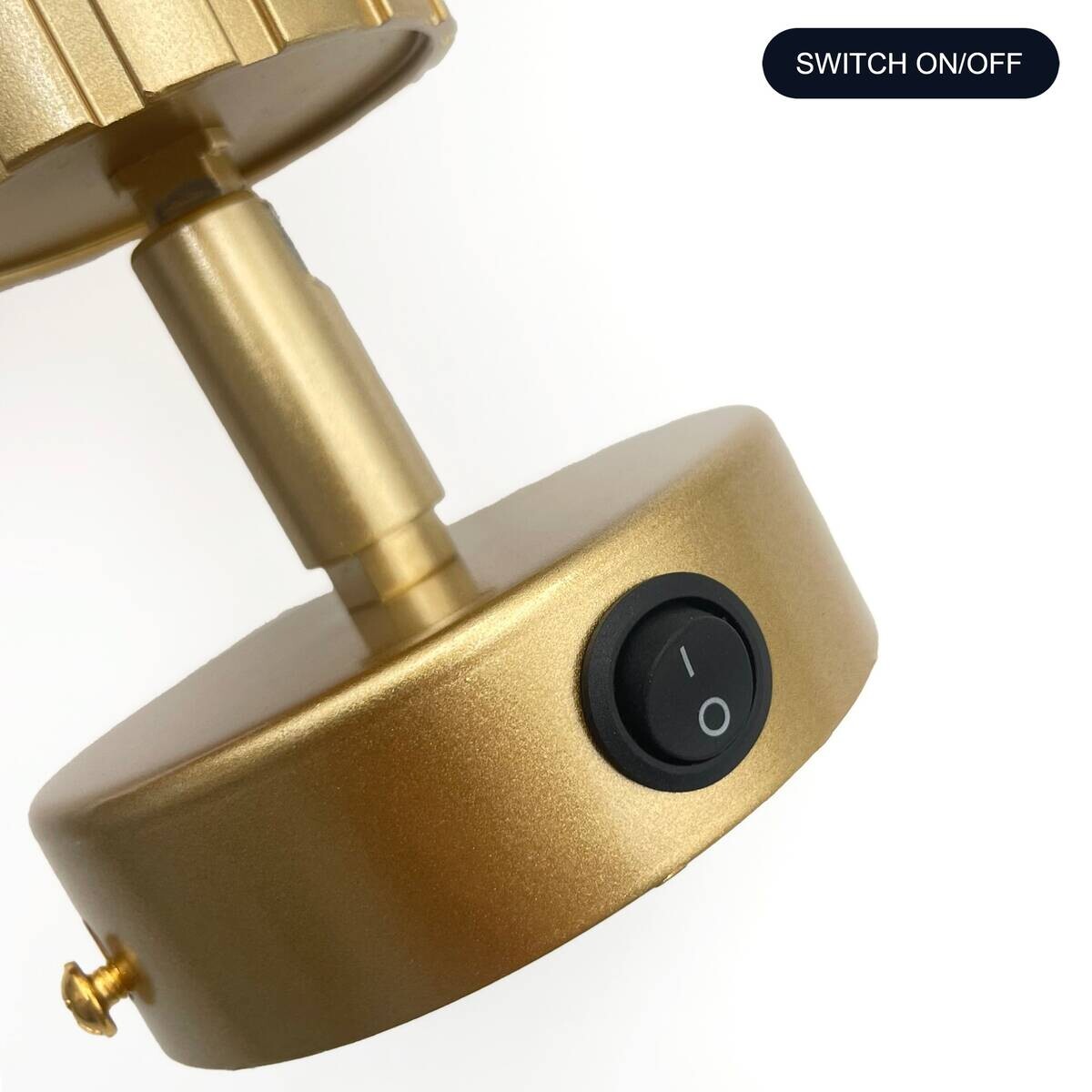 Lamkur Wandleuchte Prisma gold Stahl B/H/L: ca. 8x16x8 cm GU10 1 Brennstellen