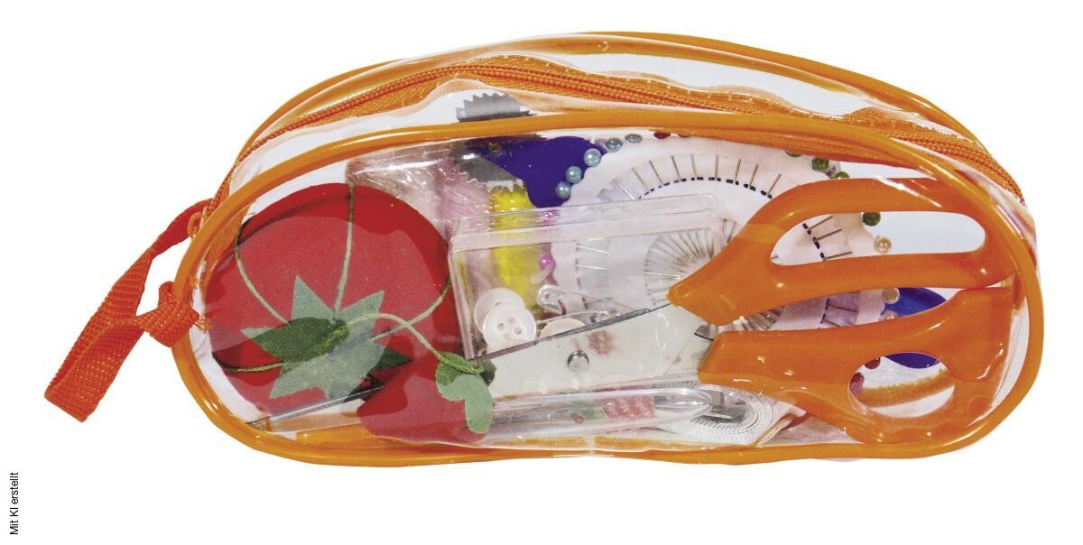 Kleiber Reise-Nähzubehörset orange Kunststoff