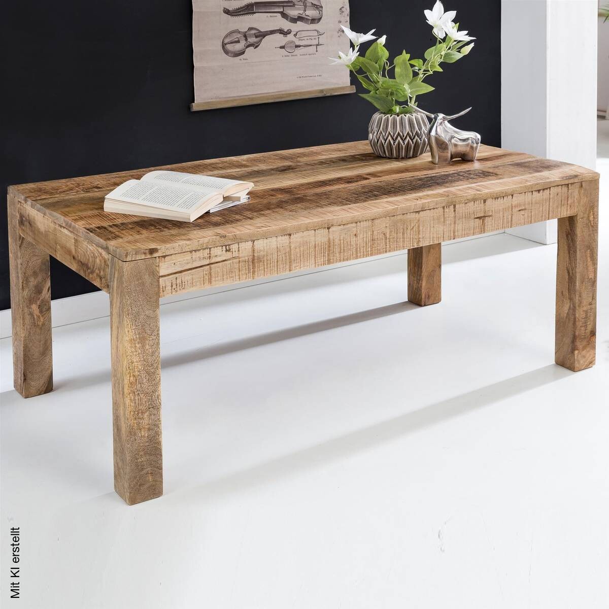Couchtisch braun B/H/T: ca. 110x47x60 cm