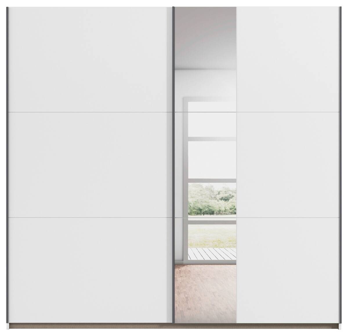 Schwebetürenschrank Corvo Alpinweiß B/H/T: ca. 218x210x59 cm