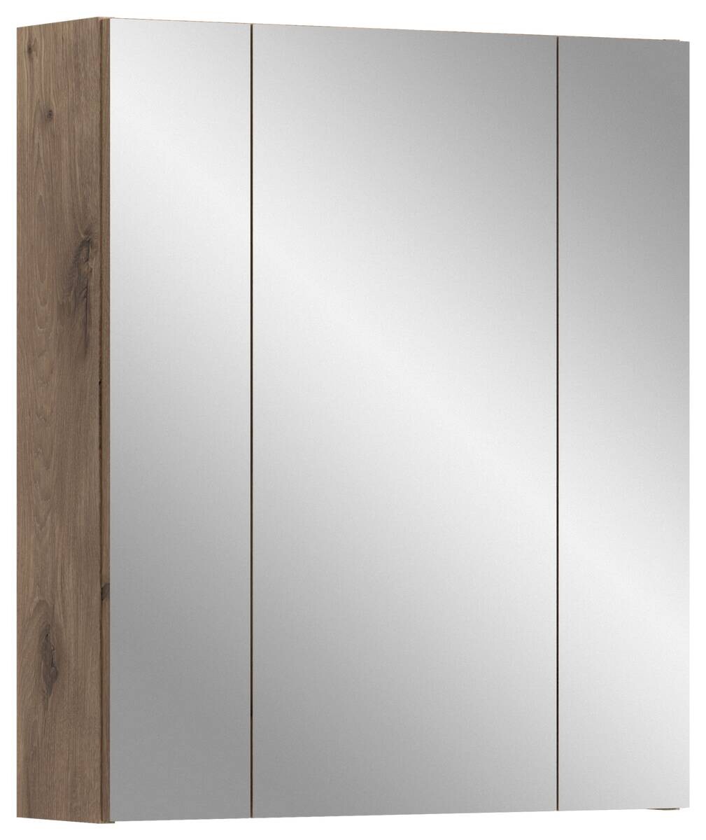 Spiegelschrank Ice Nox Oak Nachbildung schwarz matt B/H/T: ca. 60x70x18 cm