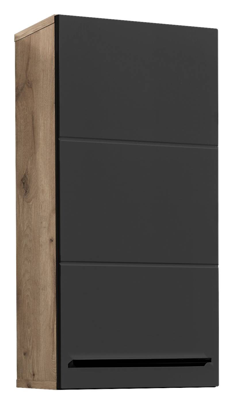 Hängeschrank Vista Oak Eiche Viking Nachbildung schwarz matt B/H/T: ca. 34x70x23 cm