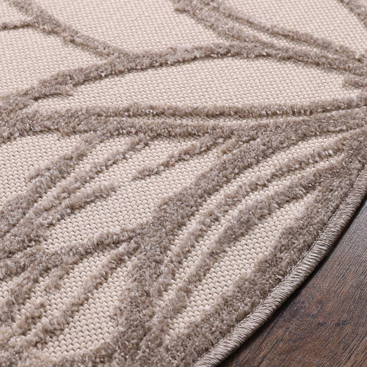 Sanat Outdoorteppich FLORAL creme B/L: ca. 150x150 cm