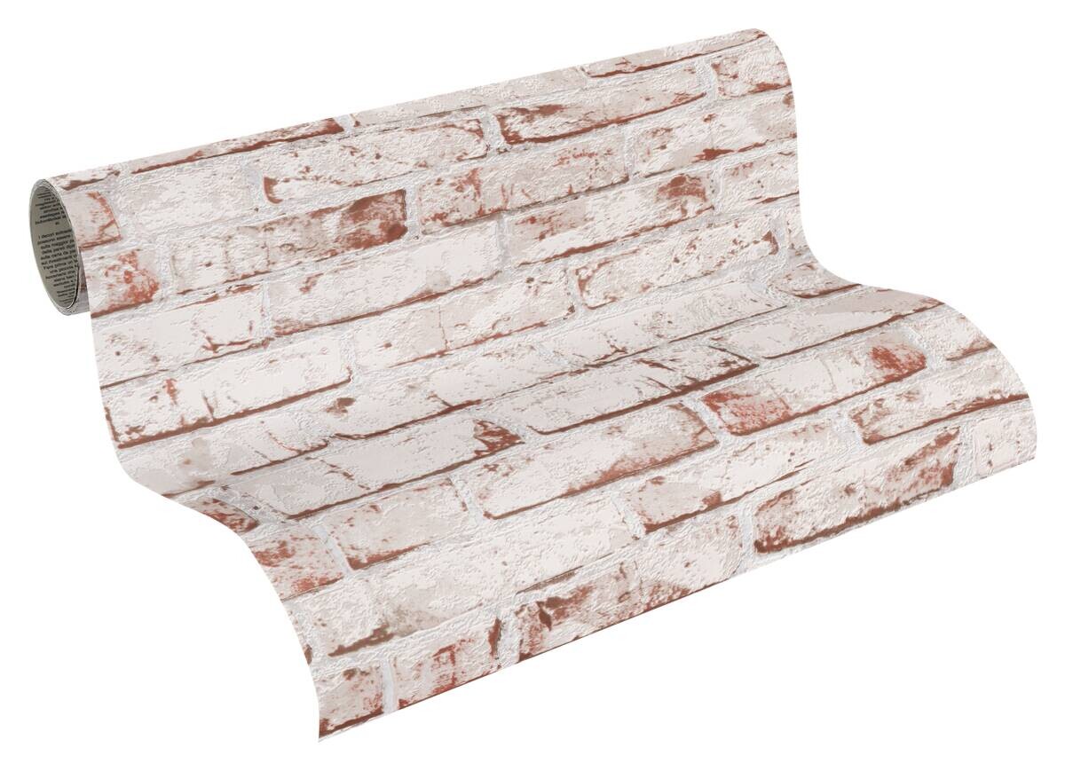 A.S.Creation Tapete weiß rot B/H/D: ca. 52x250x7,5 cm