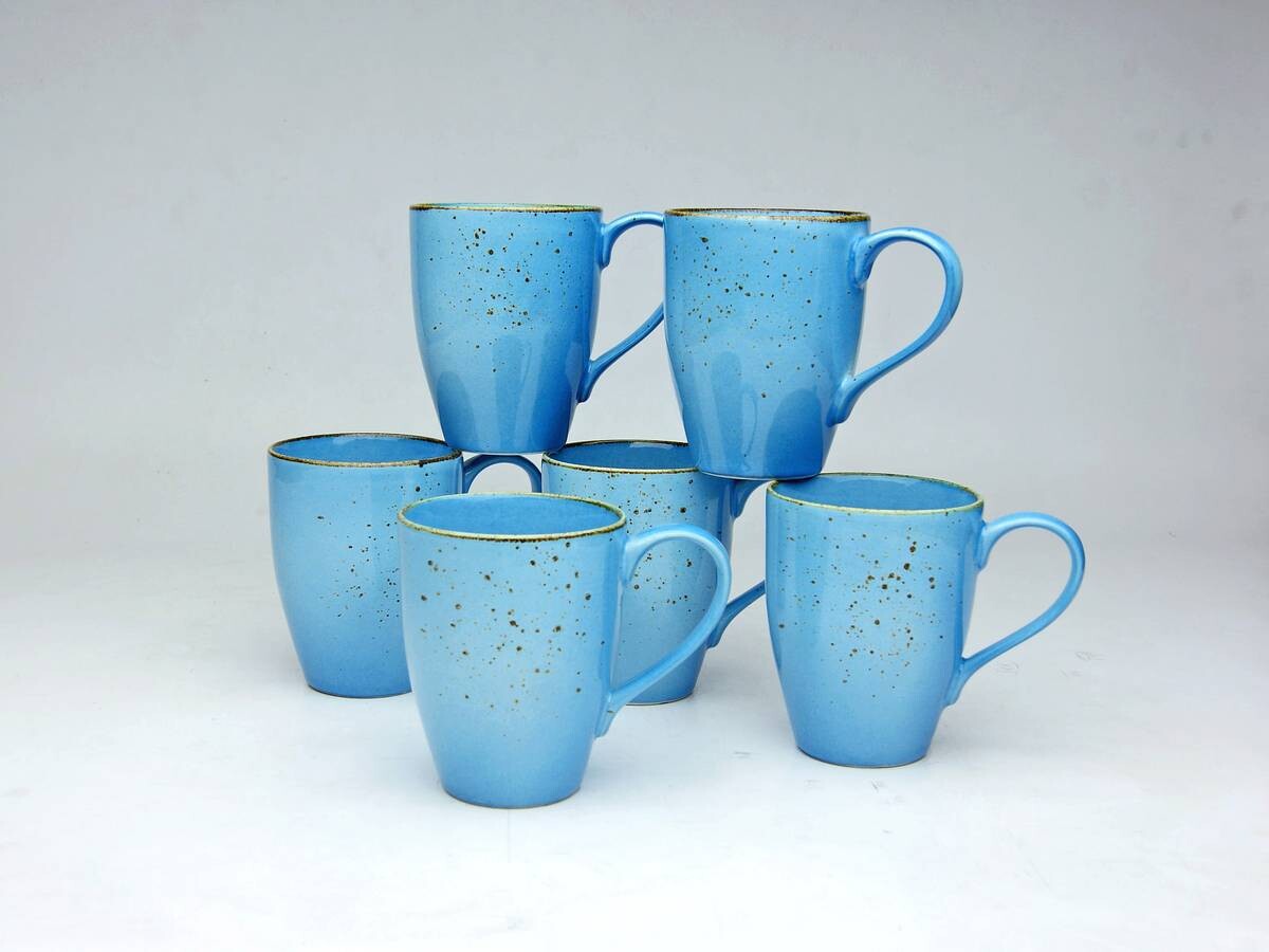 CreaTable Kaffeebecher NATURE COLLECTION blau Steinzeug