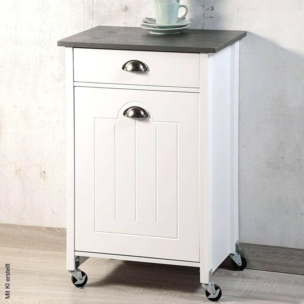 Kesper Küchenwagen weiß Spanplatte B/H/T: ca. 50x79x37 cm