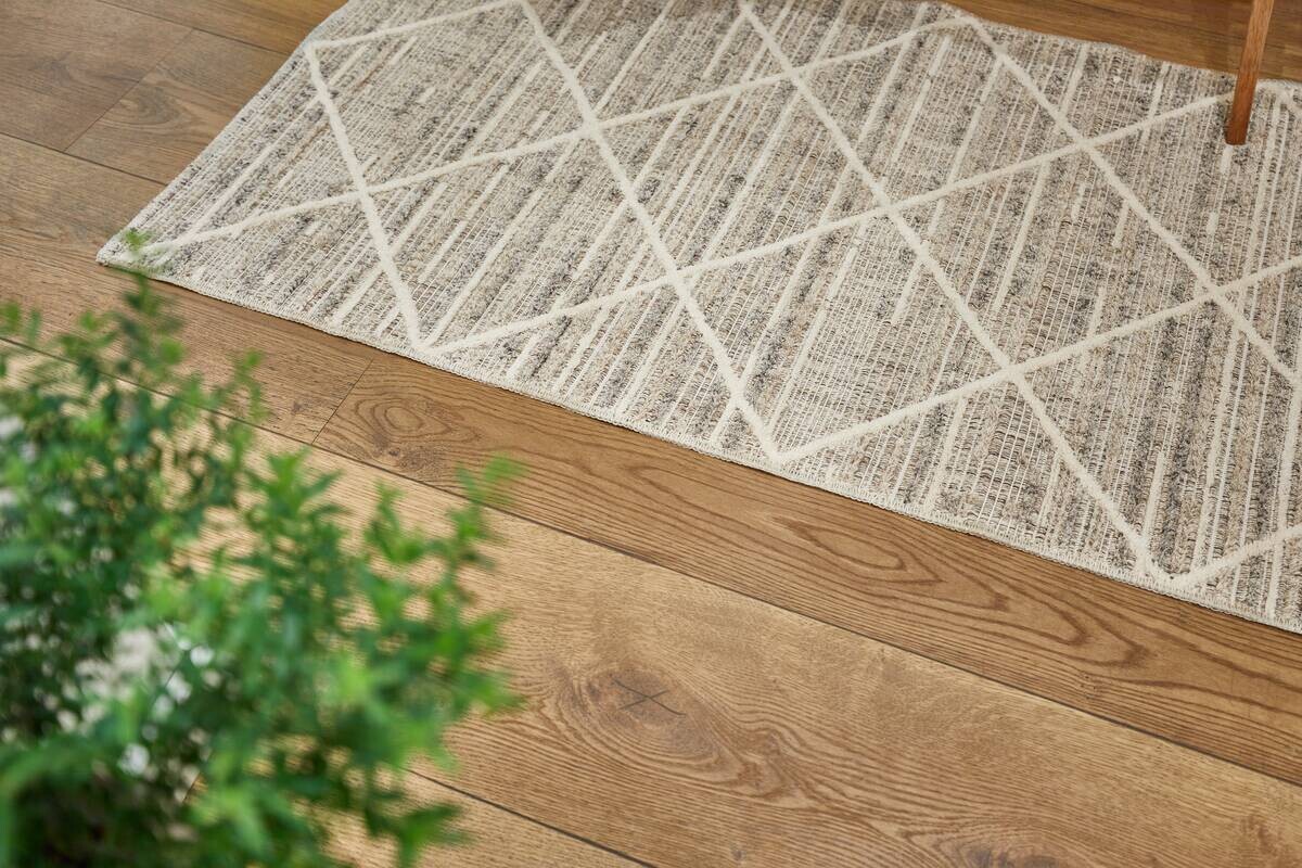 Webteppich Crosby graubraun B/L: ca. 80x150 cm