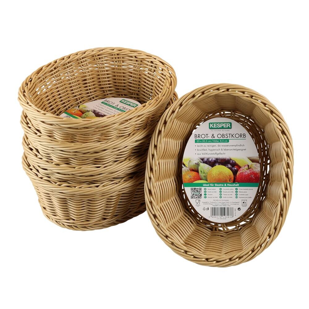 Kesper Brot und Obstkorb braun Kunststoff B/H/L: ca. 20,5x25x22 cm
