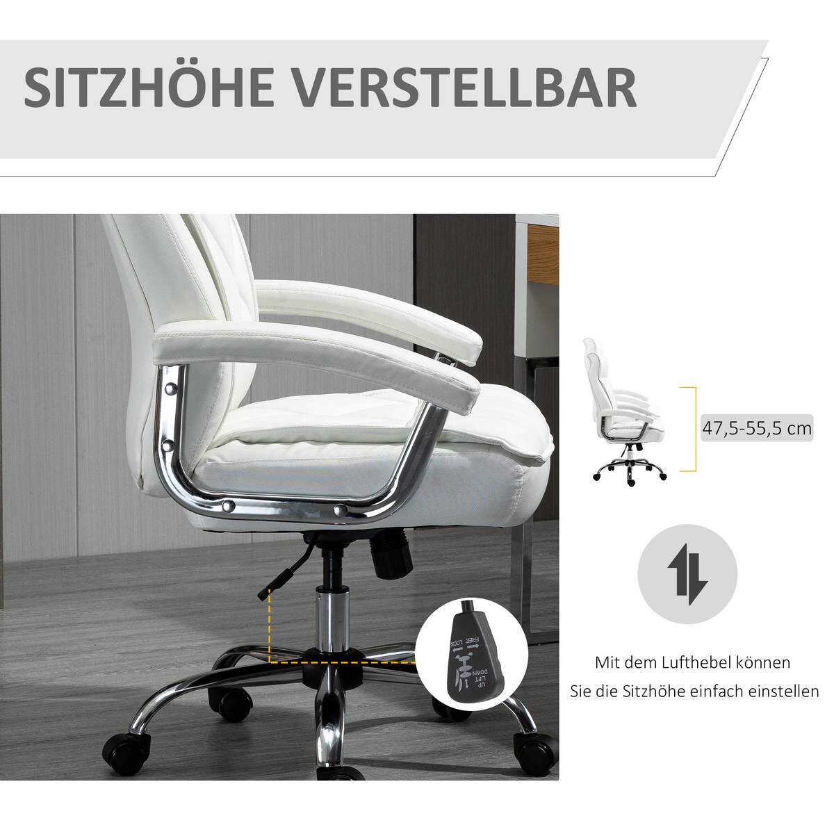 Drehstuhl 921-473WT weiß