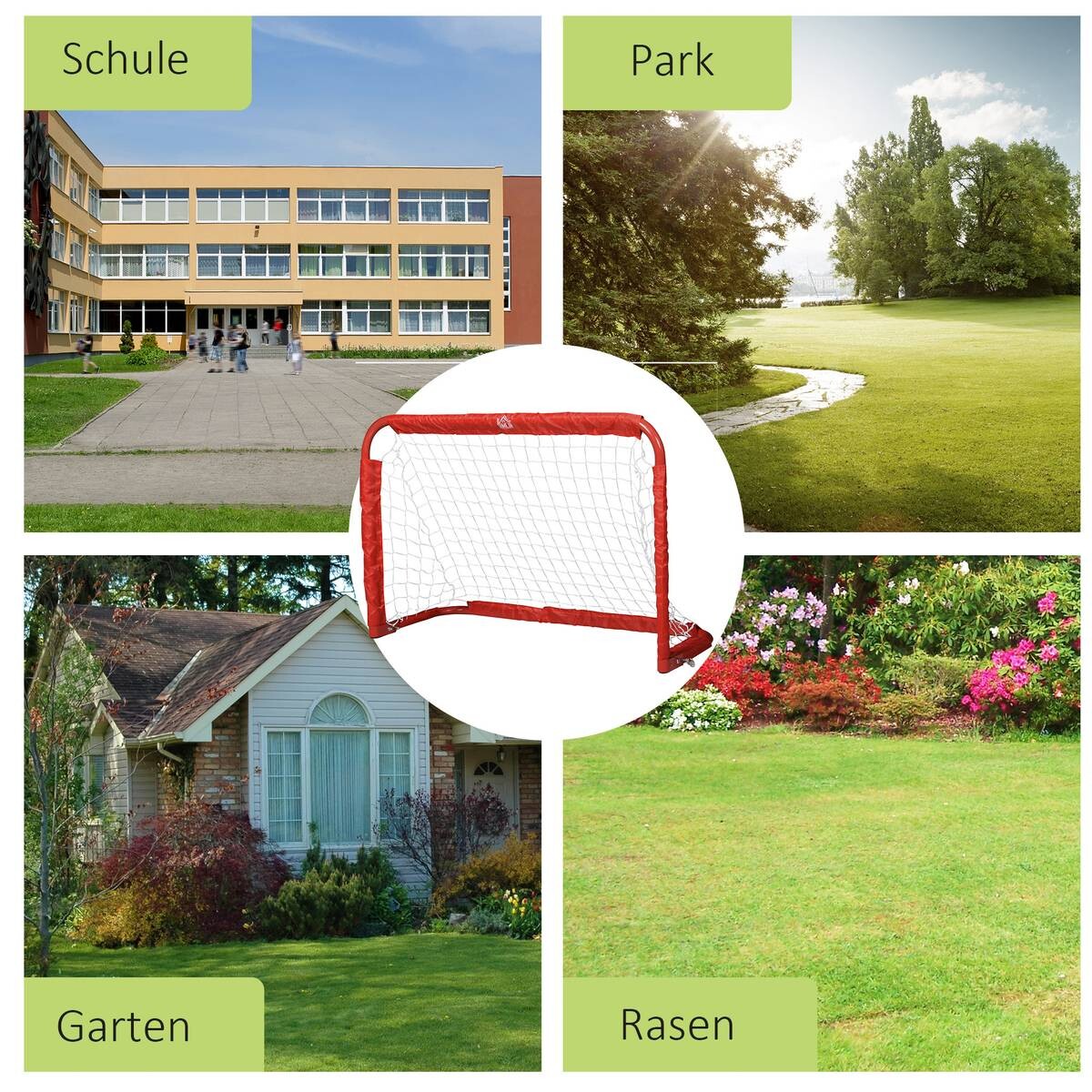 HOMCOM Fußballtor rot B/H/T: ca. 90x60x36 cm