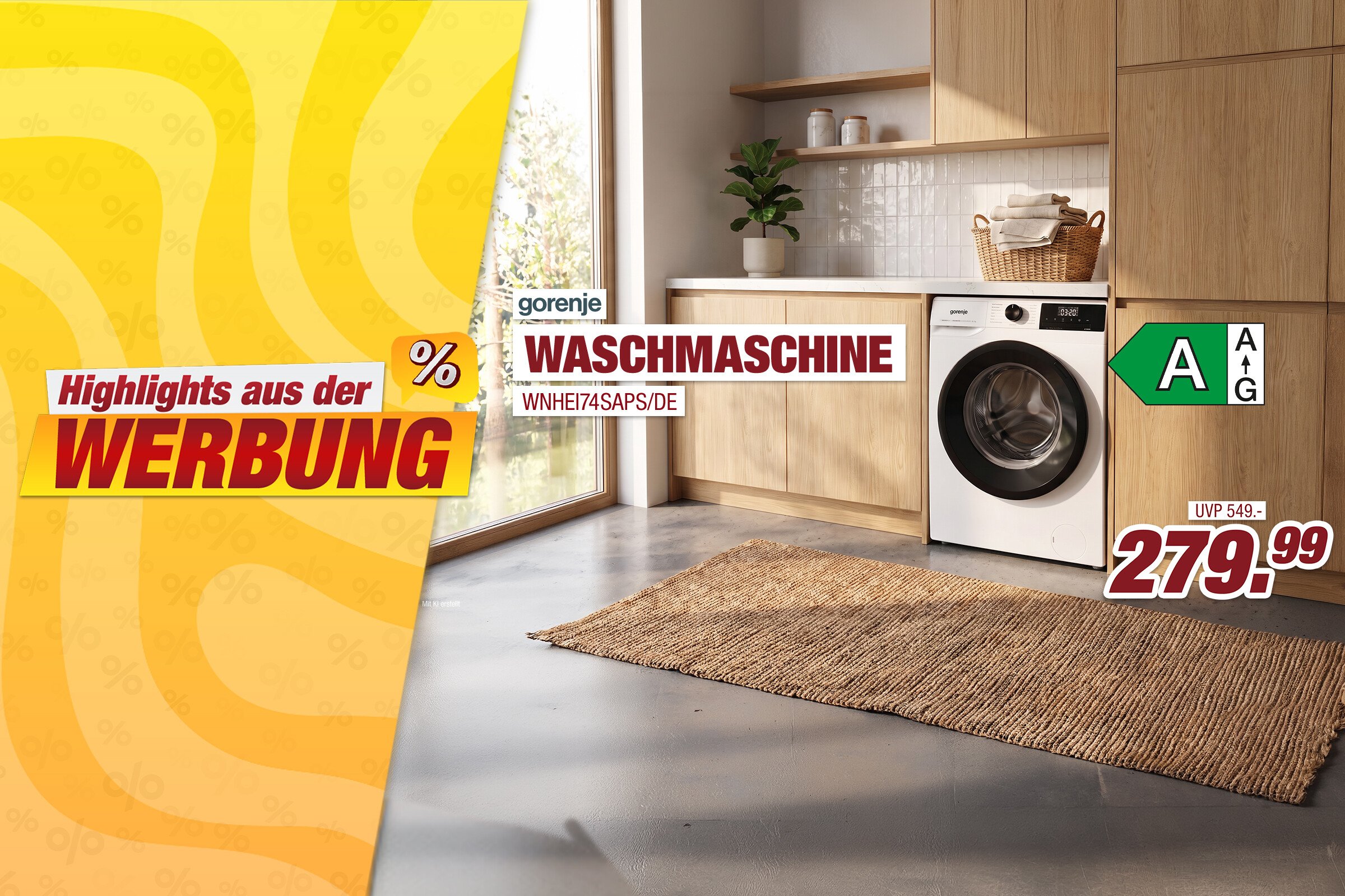 Unsere Werbe Highlights - Gorenje Waschmaschine WNHEI74SAPS/DE