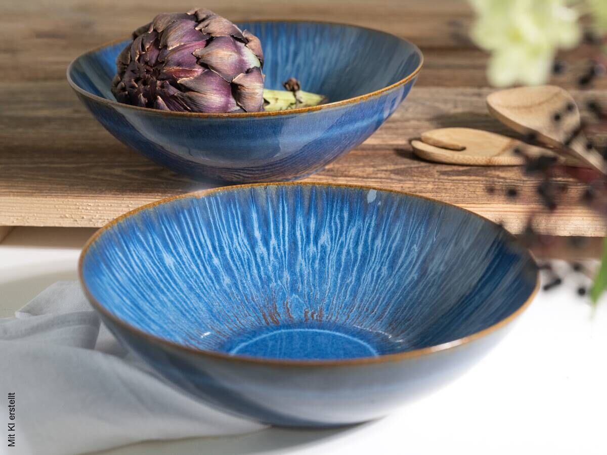 CreaTable Tafelservice Luna Black Line weiß Porzellan 18 tlg.