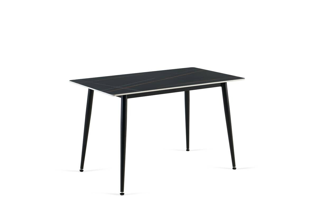 Tischgruppe Alicante schwarz anthrazit Webstoff B/H/T: ca. 120x75x70 cm
