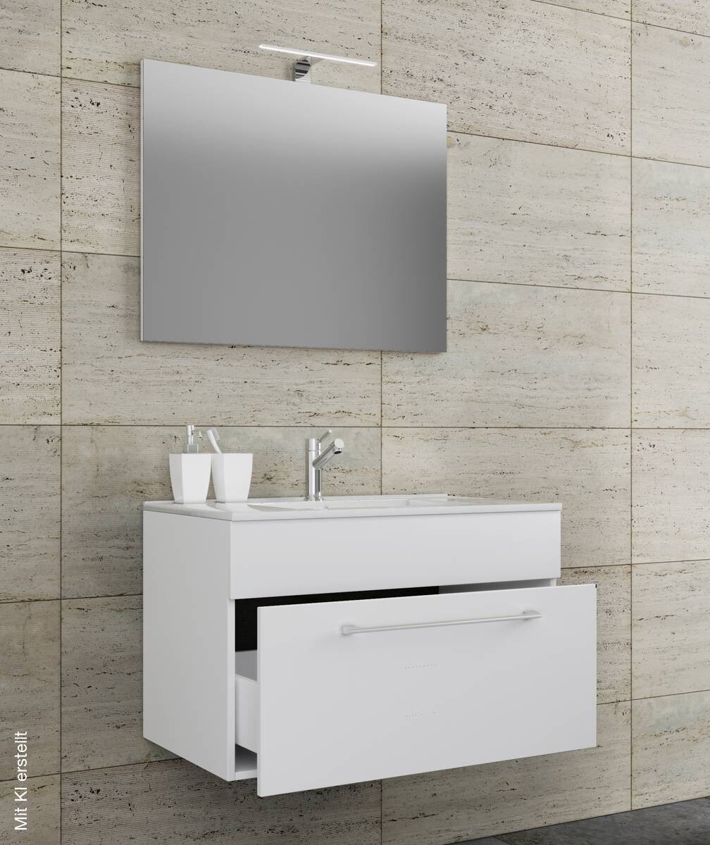 Waschplatz 3tlg-Badinos weiß B/H/T: ca. 80x50x46 cm