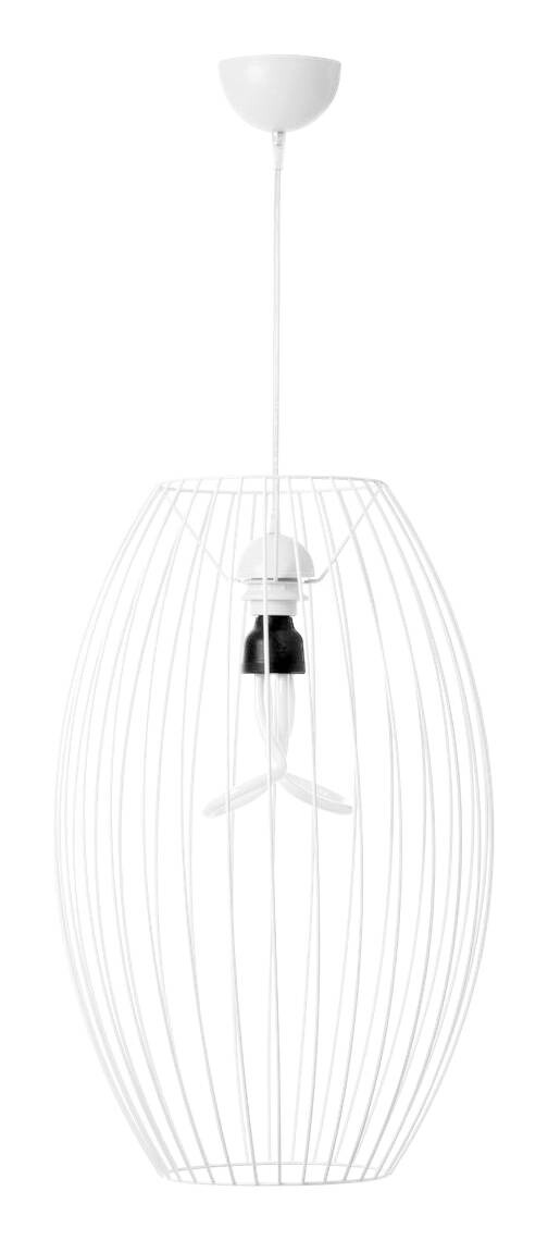 Kayoom Pendelleuchte Reyna 110 weiß Eisen B/H/L: ca. 34x55x34 cm E27 1 Brennstellen
