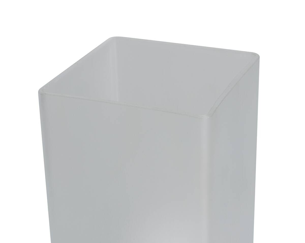 Nolo Tischleuchte Michi weiß Glas B/H/L: ca. 10x22x10 cm E14 1 Brennstellen