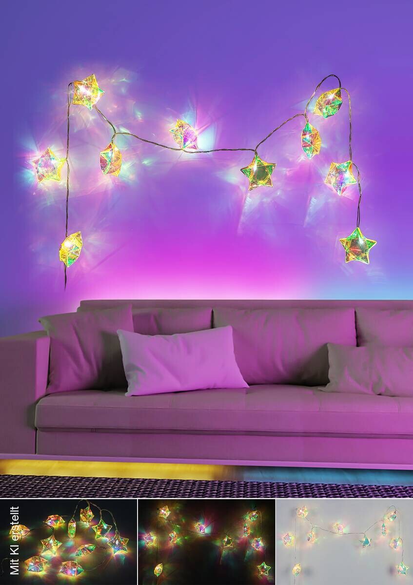 Nolo LED-Lichterkette String transparent B/H/T: ca. 165x5x4 cm