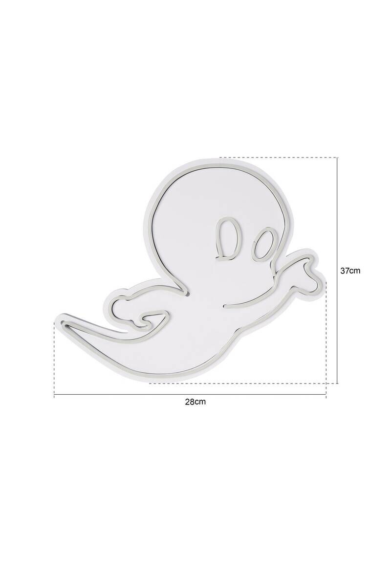 Opviq LED-Wandleuchte weiß PVC B/H/T/L: ca. 28x37x2x28 cm