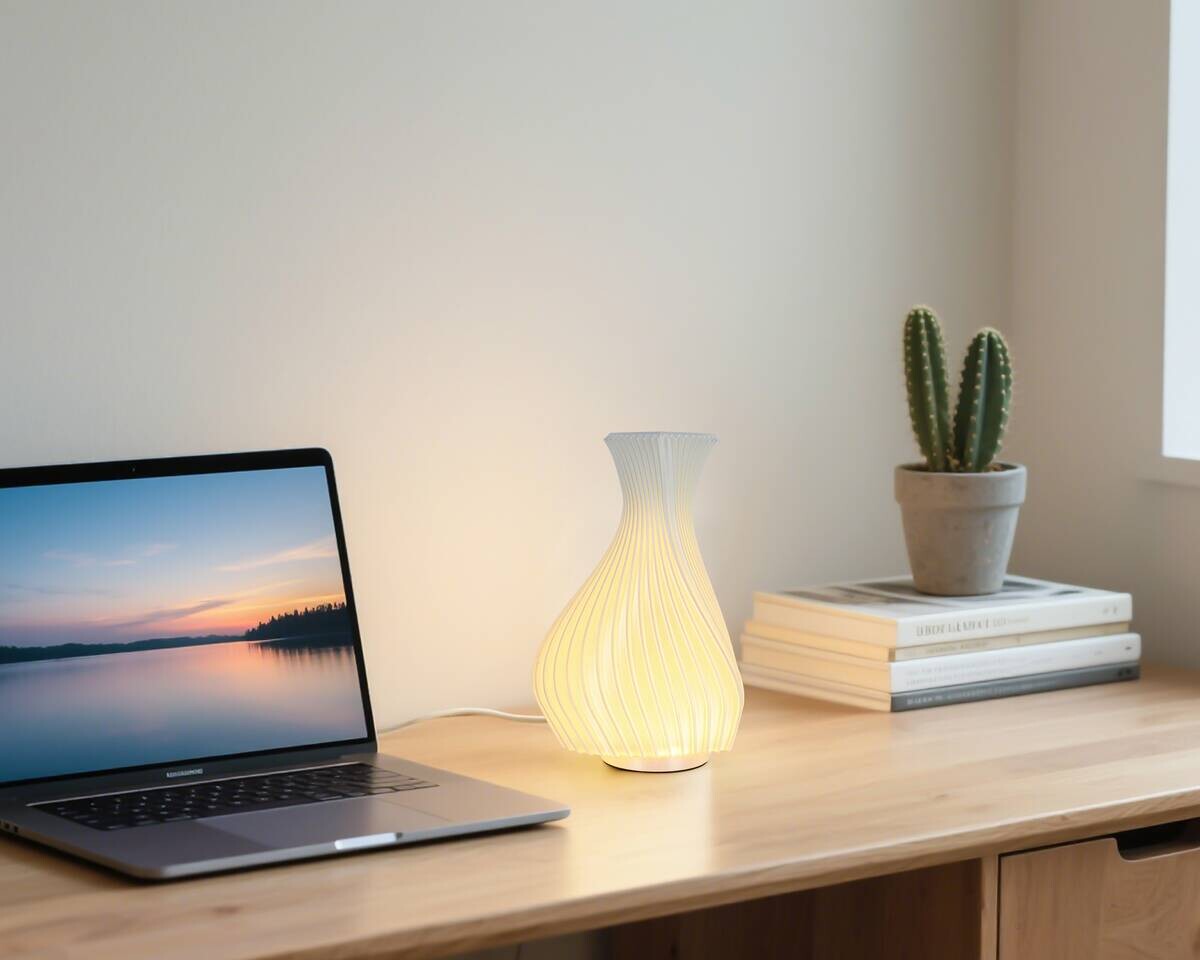 Nolo LED-Tischleuchte Ariane weiß B/H/T: ca. 11,4x11,4x18,5 cm