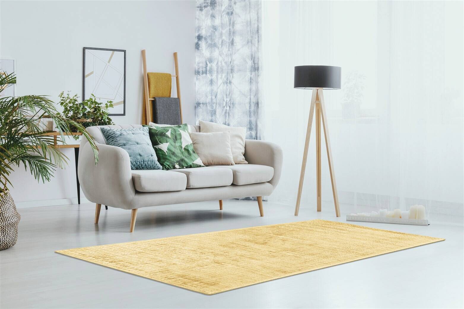 Padiro Kurzflorteppich Karma 125 gold B/H/L: ca. 80x0,8x150 cm