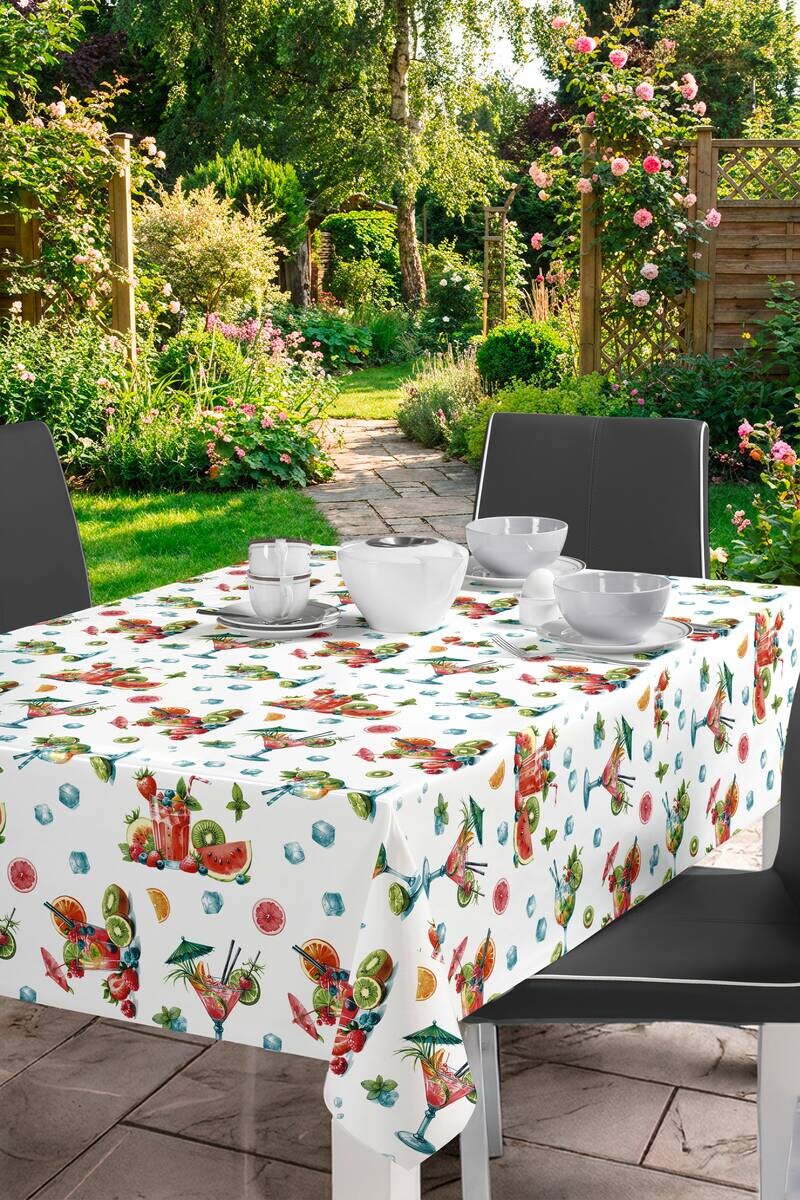 Milano Abwaschbarer Tischbelag Cocktail bunt B: ca. 140 cm