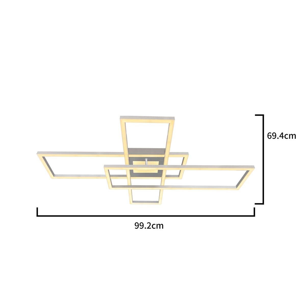 POCOline LED-Deckenleuchte Yara schwarz Kunststoff Metall B/H/L: ca. 69,4x11,5x99,2 cm