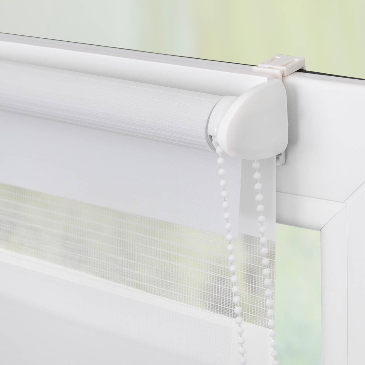 LICHTBLICK Doppelrollo Duo Bretter braun B/T: ca. 80x150 cm