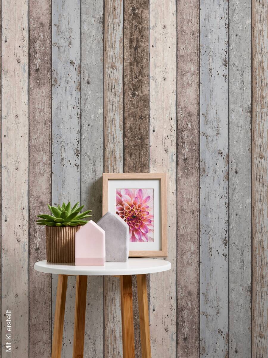 A.S.Creation Vliestapete Best of Woodn Stone 2nd Edition Holzoptik braun B/L: ca. 53x1005 cm