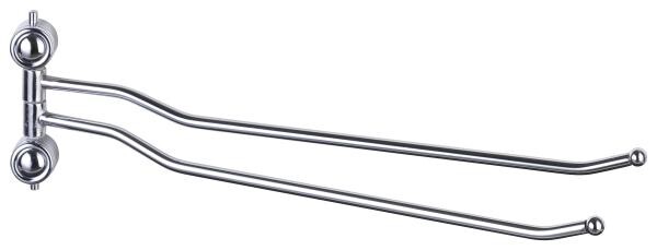 Doppel-Handtuchhalter silber Eisen B/H/L: ca. 2,5x11x38 cm