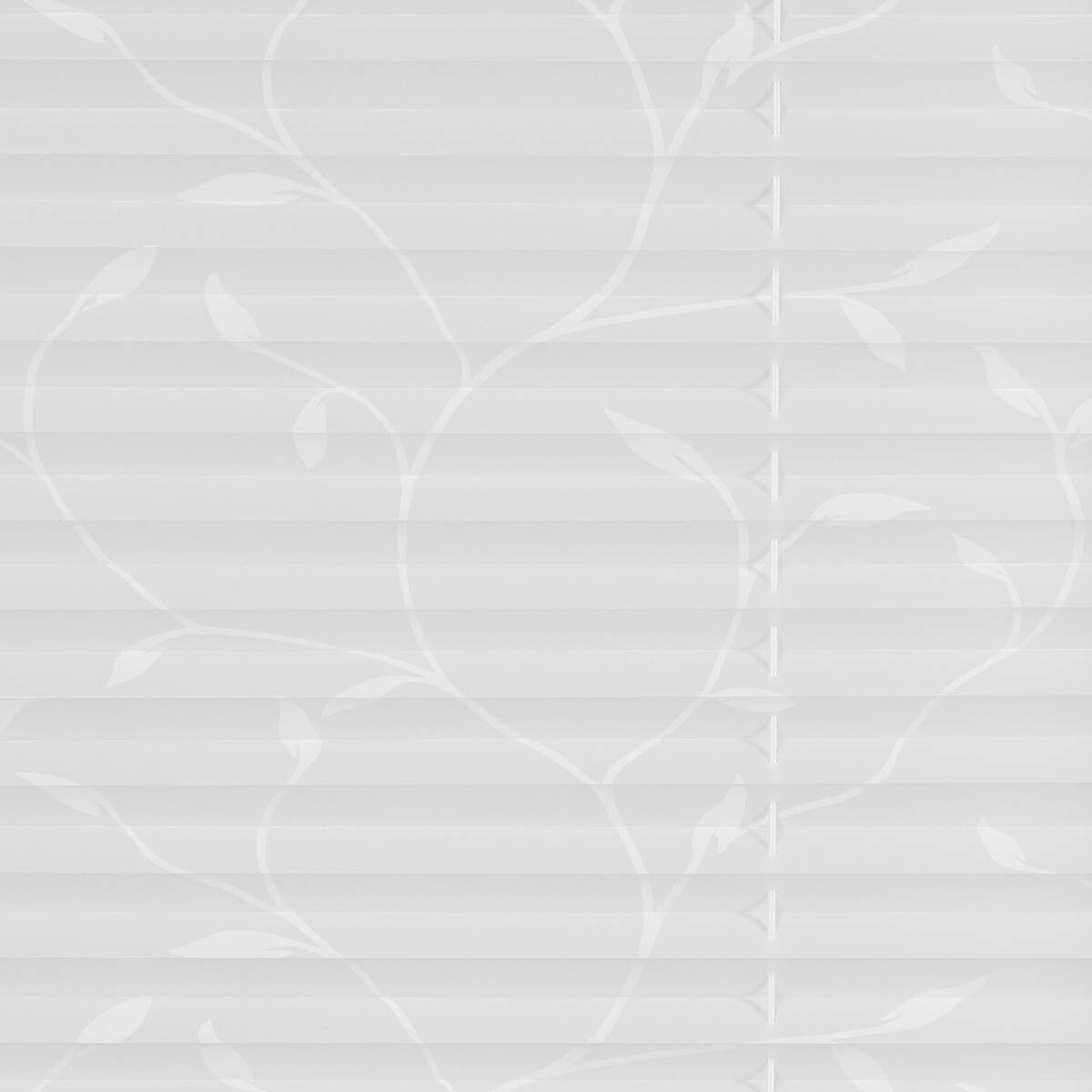 LICHTBLICK Spannplissee Pflanze weiß B/L: ca. 70x130 cm