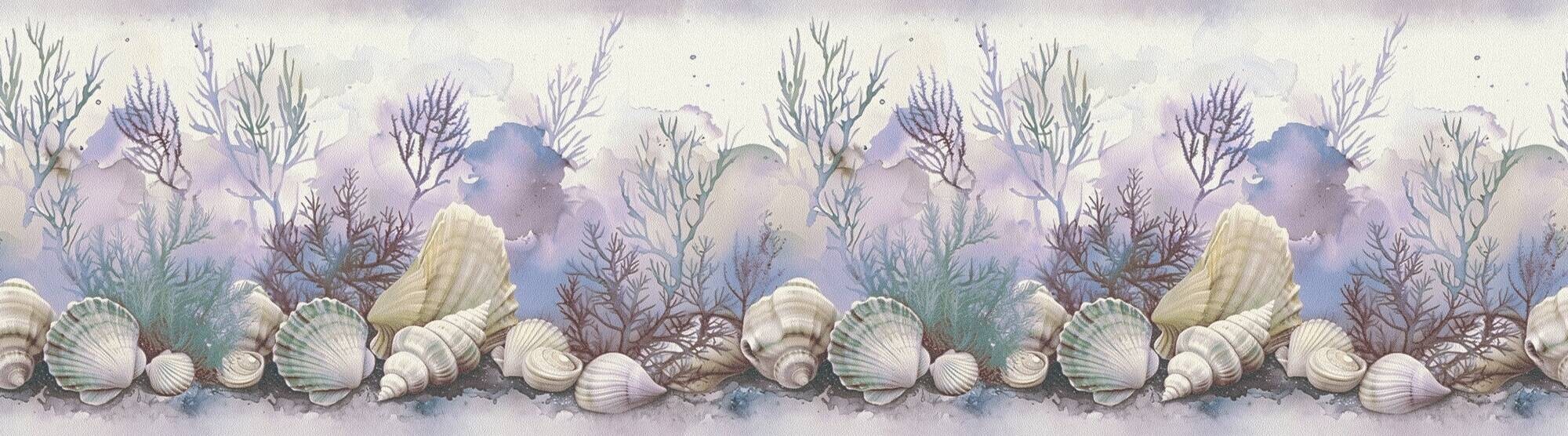 A.S.Creation Bordüre blau beige B/H/D: ca. 17x500x6,8 cm