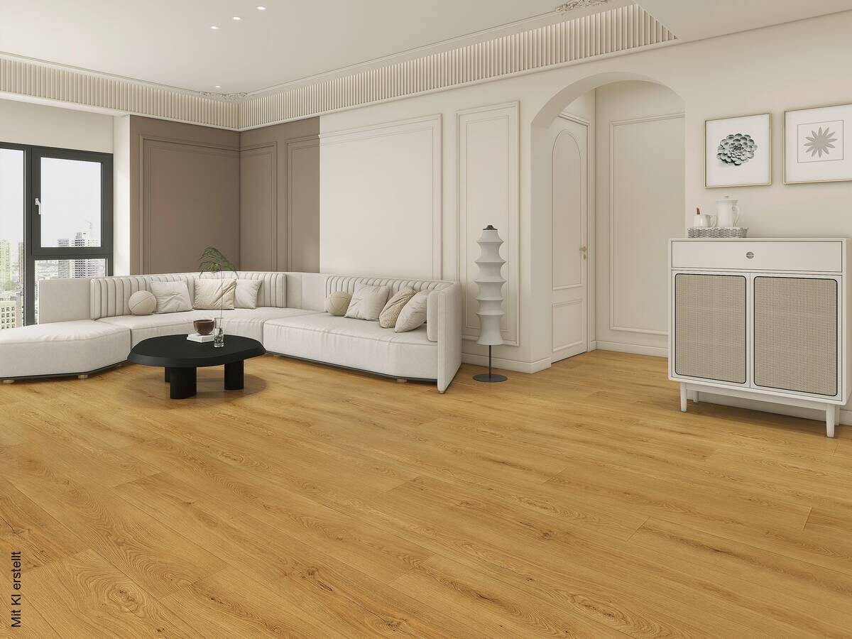 Click-Vinylboden Eiche natur ca. 2,7816 m² im Paket B/L: ca. 24,1x123,6 cm pro Paket