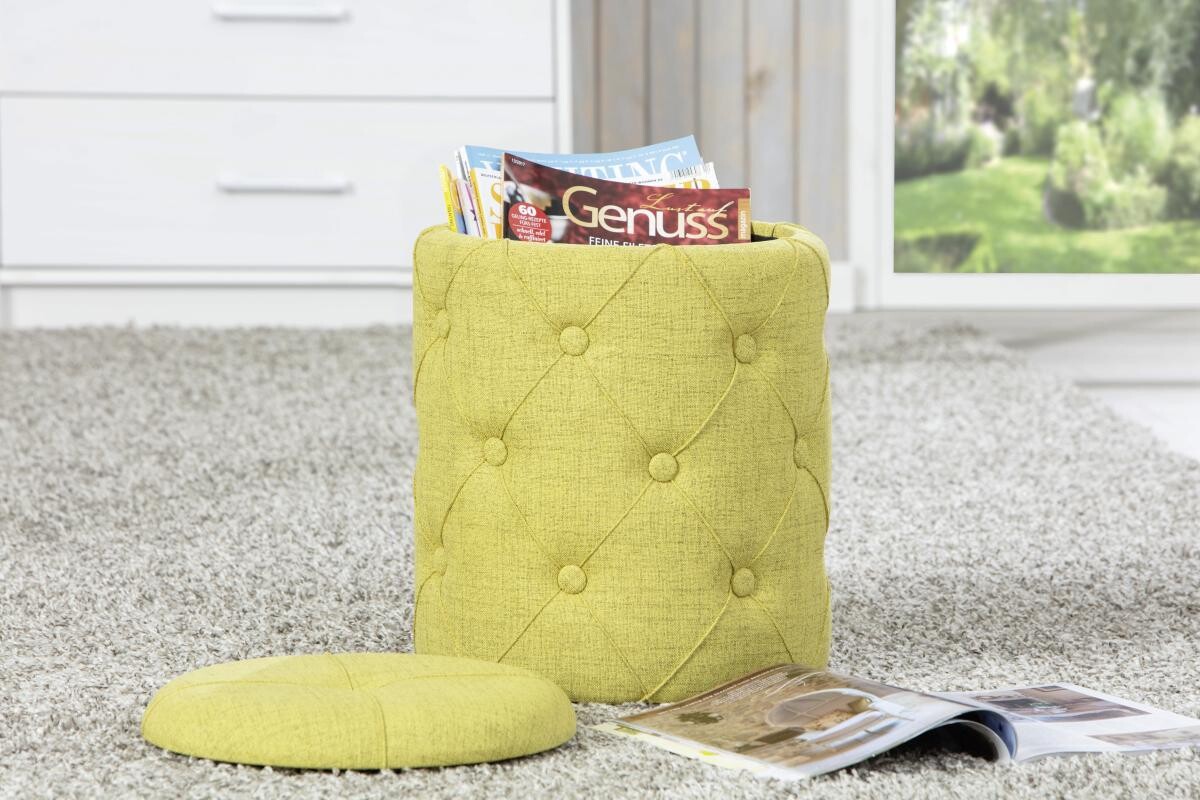 Inter Link Hocker Yapak gelb MDF B/H/T: ca. 34x40x34 cm