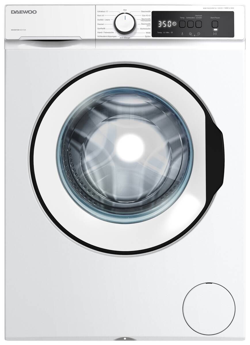Daewoo Waschmaschine WM-FB2694W1A-DE EEK: A Spektrum: A bis G 12kg weiß B/H/T: ca. 59,7x84,5x63,2 cm
