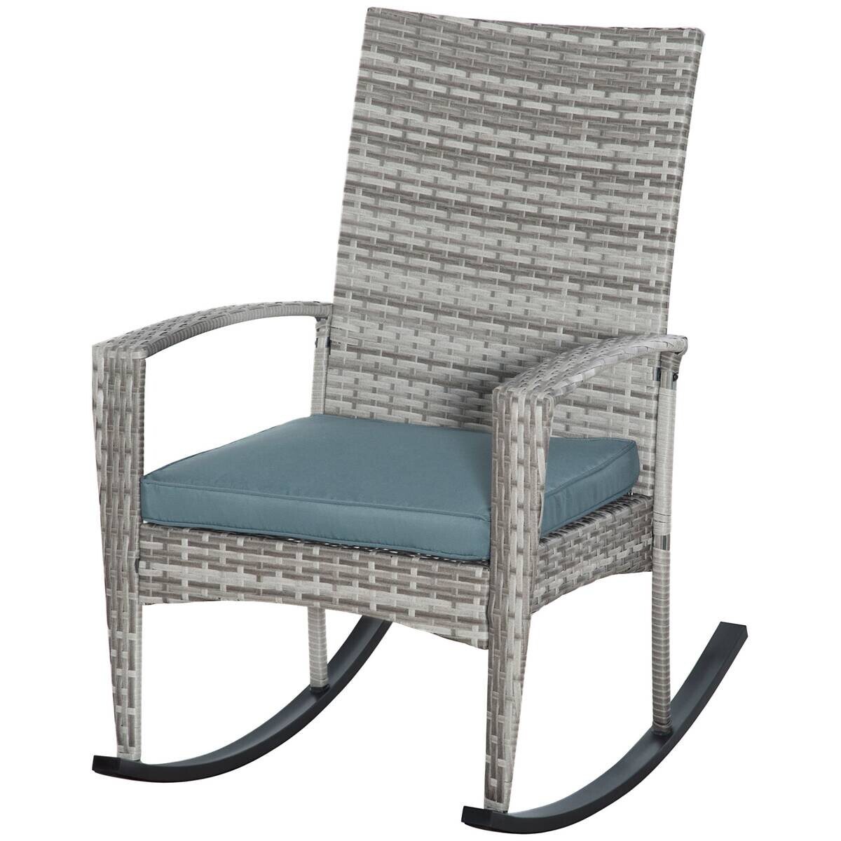 Outsunny Gartensessel grau Polyester B/H/L: ca. 88x66x98 cm