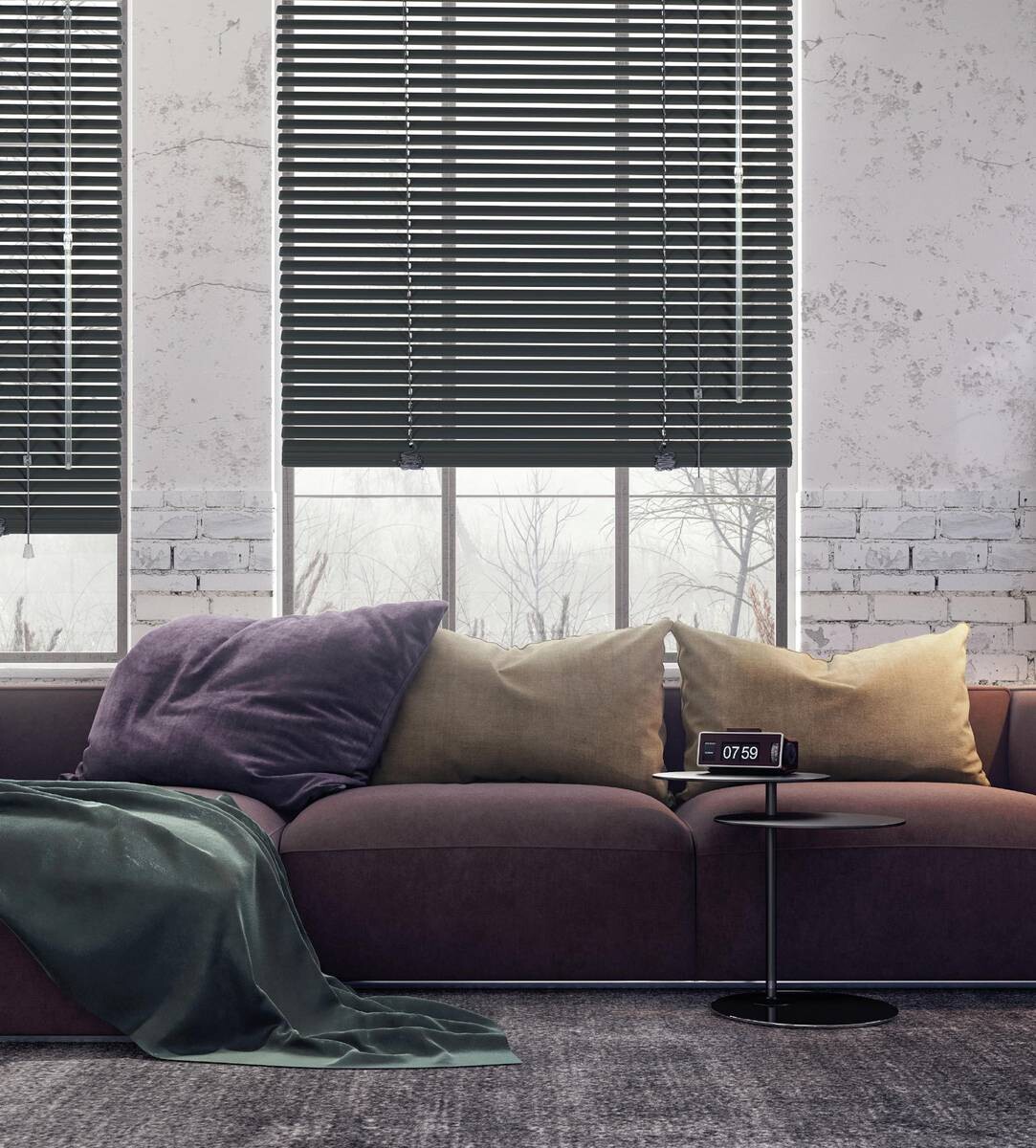 Alu-Jalousie Schiefergrau B/L: ca. 90x175 cm