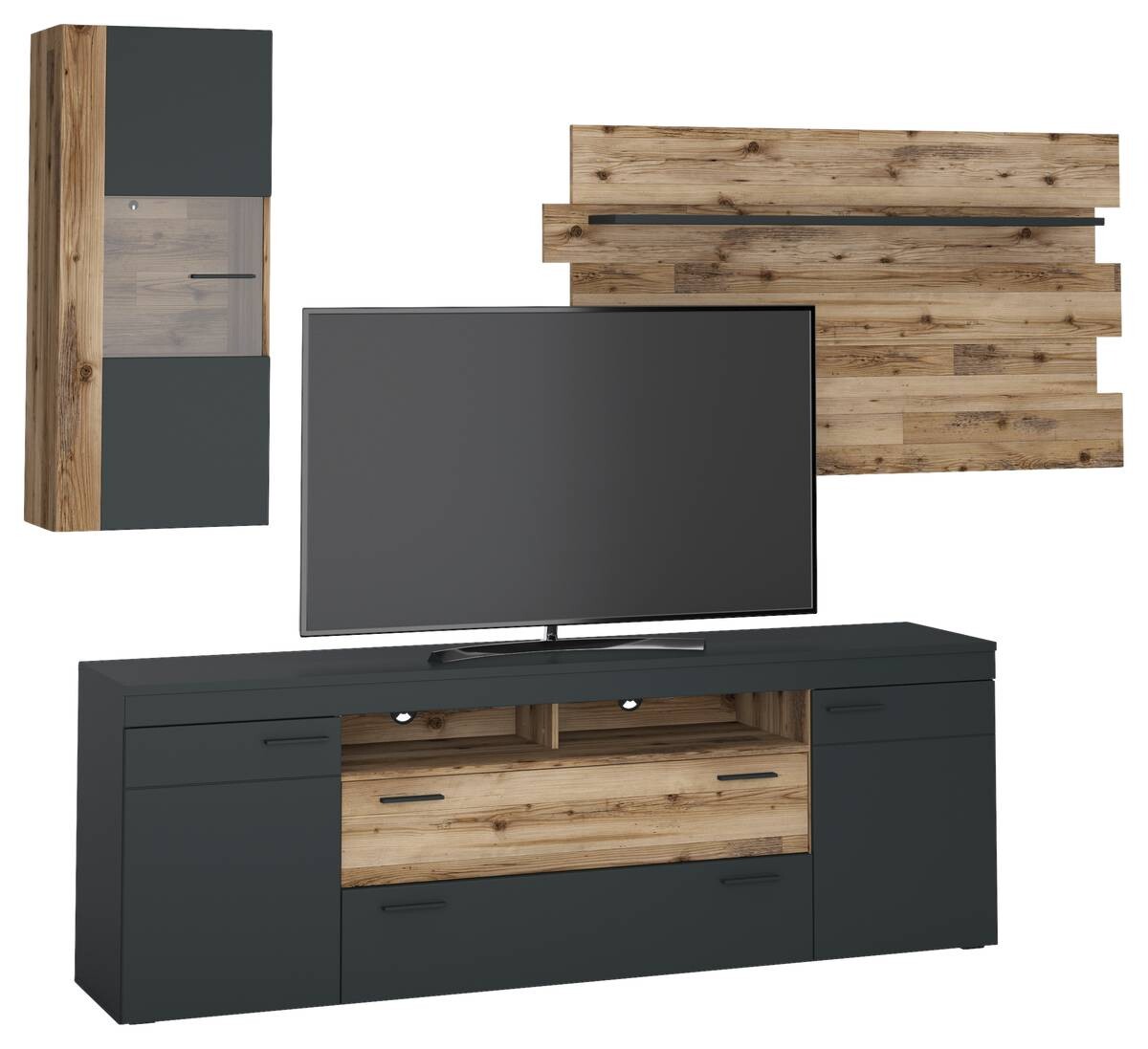 Hängevitrine Henry grau Alpin Lodge Nachbildung B/H/T: ca. 50x115x35 cm