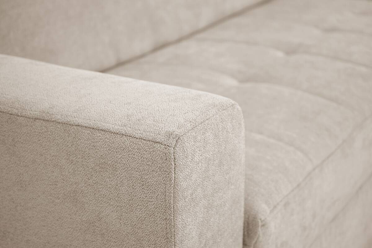 Ecksofa mit Bettfunktion und Bettkasten beige Microfaser B/T: ca. 238x170 cm