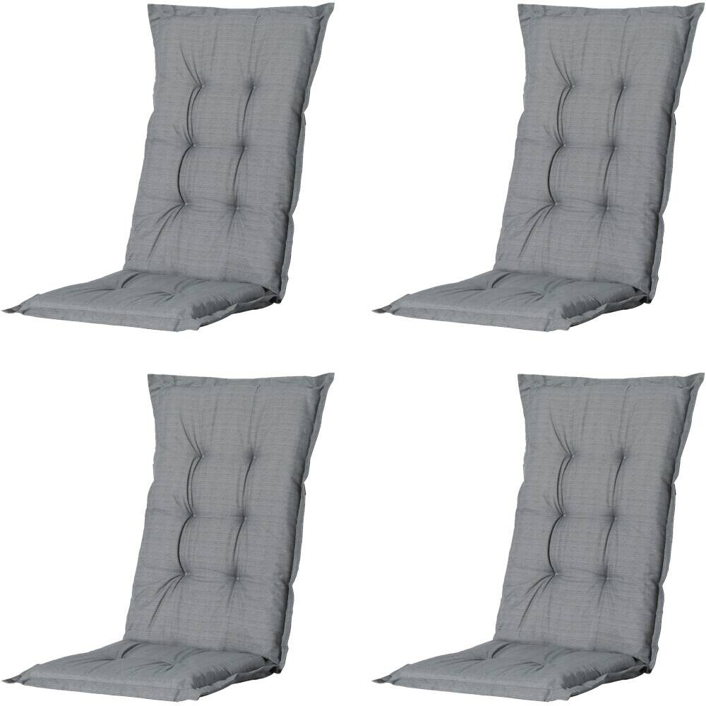 PROGARDEN,MADISON Klappsessel Set + Auflagen Tampa grau Kunststoff B/H/L: ca. 61x109x60 cm