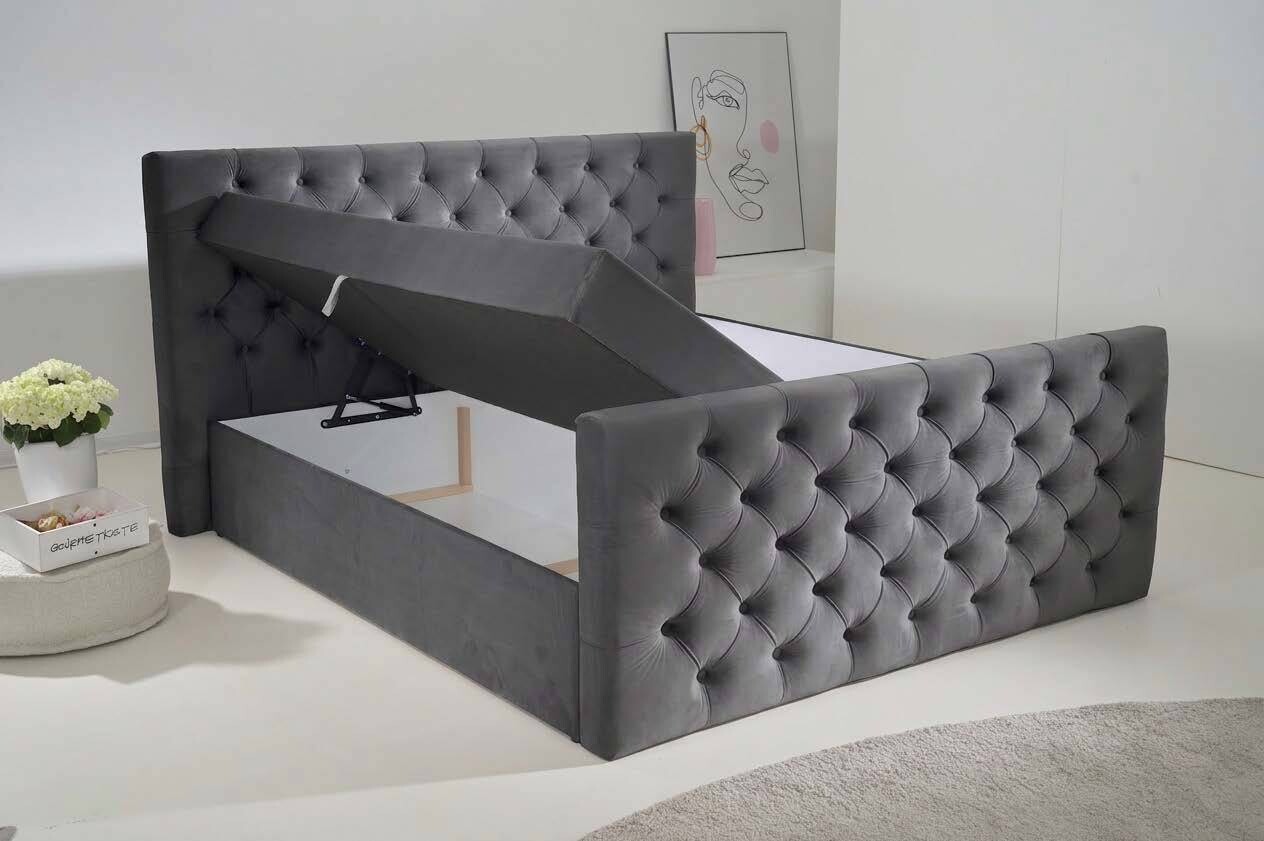 Boxbett Glow graubraun Liegefläche B/L: ca. 180x200 cm