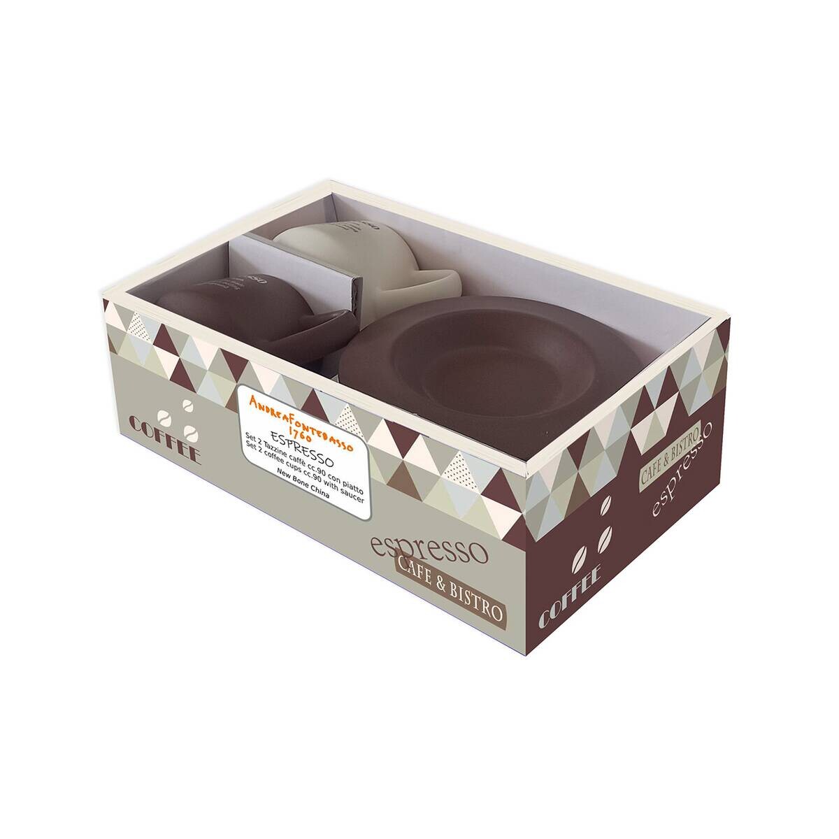 TOGNANA Espressotassenset creme Keramik 4 tlg.