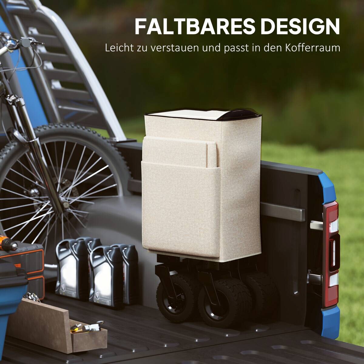 Outsunny Gartenwagen beige Polyester B/H/L: ca. 48x92x90 cm