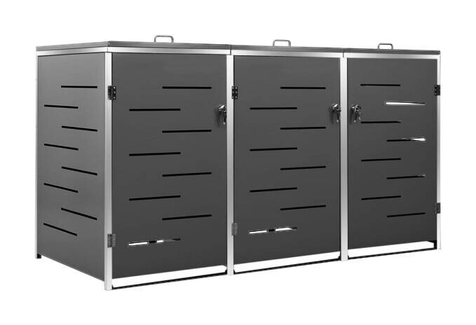 vidaXL Mülltonnenbox anthrazit B/H/T: ca. 120x111x8 cm