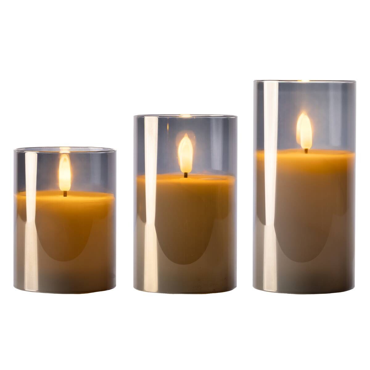 LED-Kerzen 3er Set warmweiß