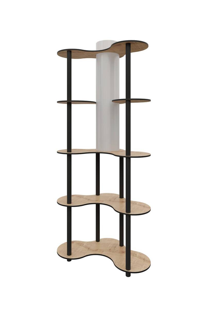 Stehleuchte nussbaum MDF PVC B/H/L/D: ca. 17x150x17x17 cm E27 1 Brennstellen