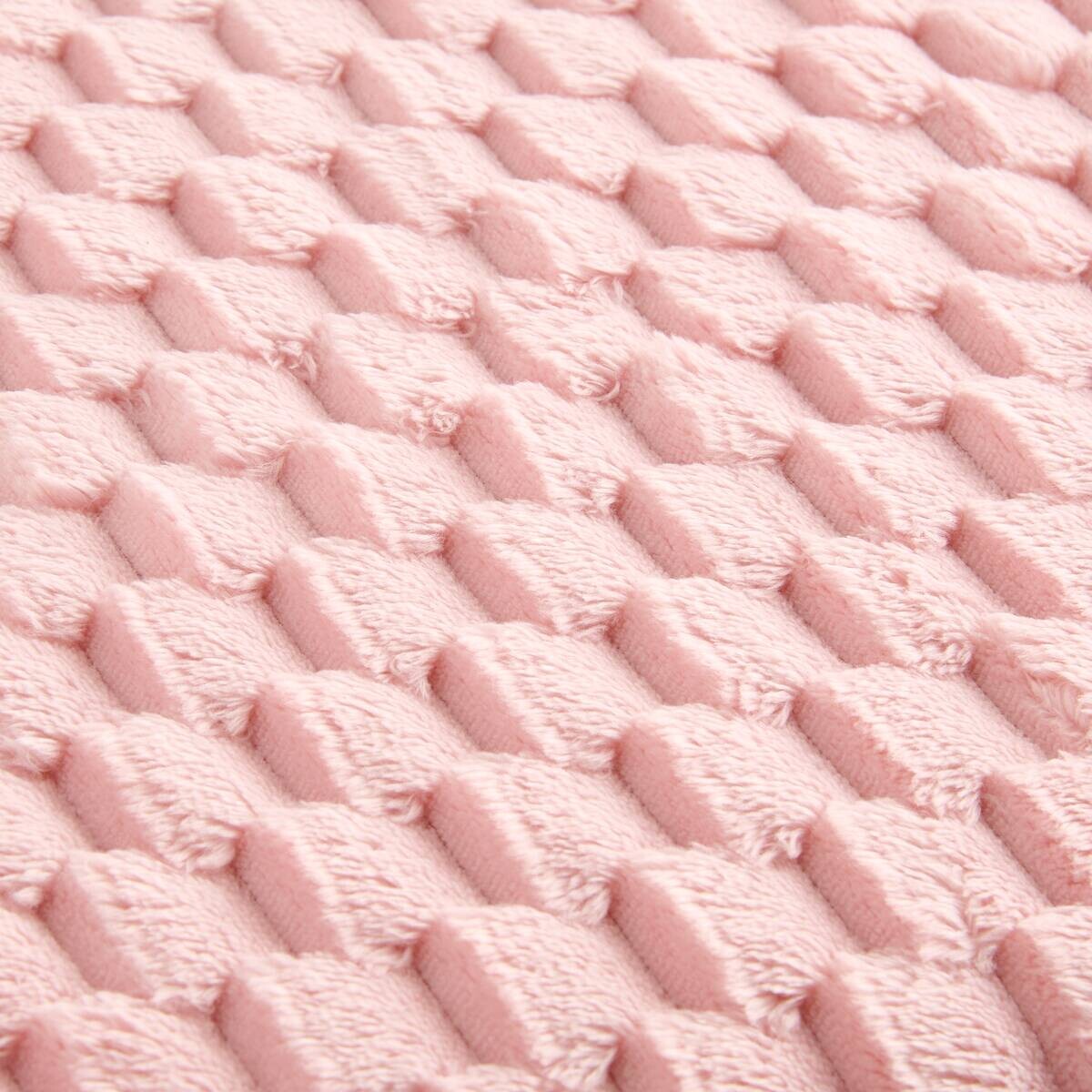 Wohndecke Wabe rosa Polyester B/L: ca. 150x200 cm