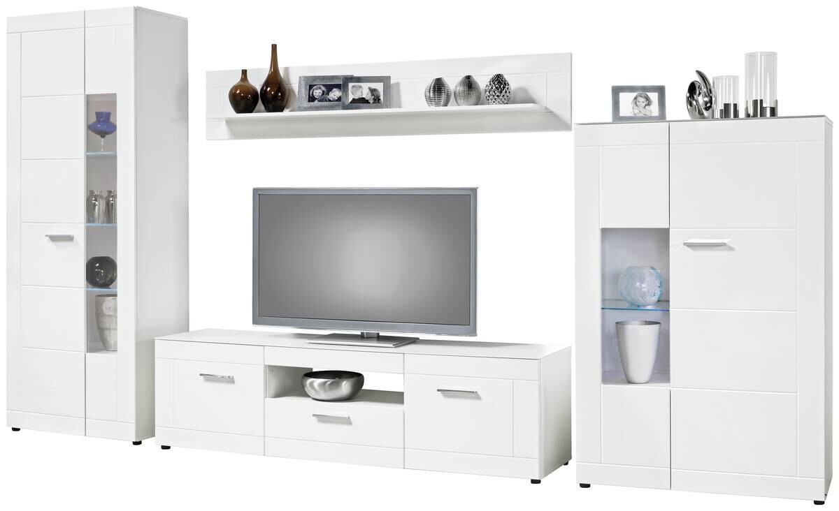 TV-Lowboard Atlanta weiß weiß Hochglanz B/H/T: ca. 168x49x40 cm
