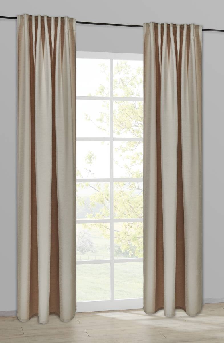 POCOline Kombivorhang Elena taupe B/L: ca. 140x245 cm