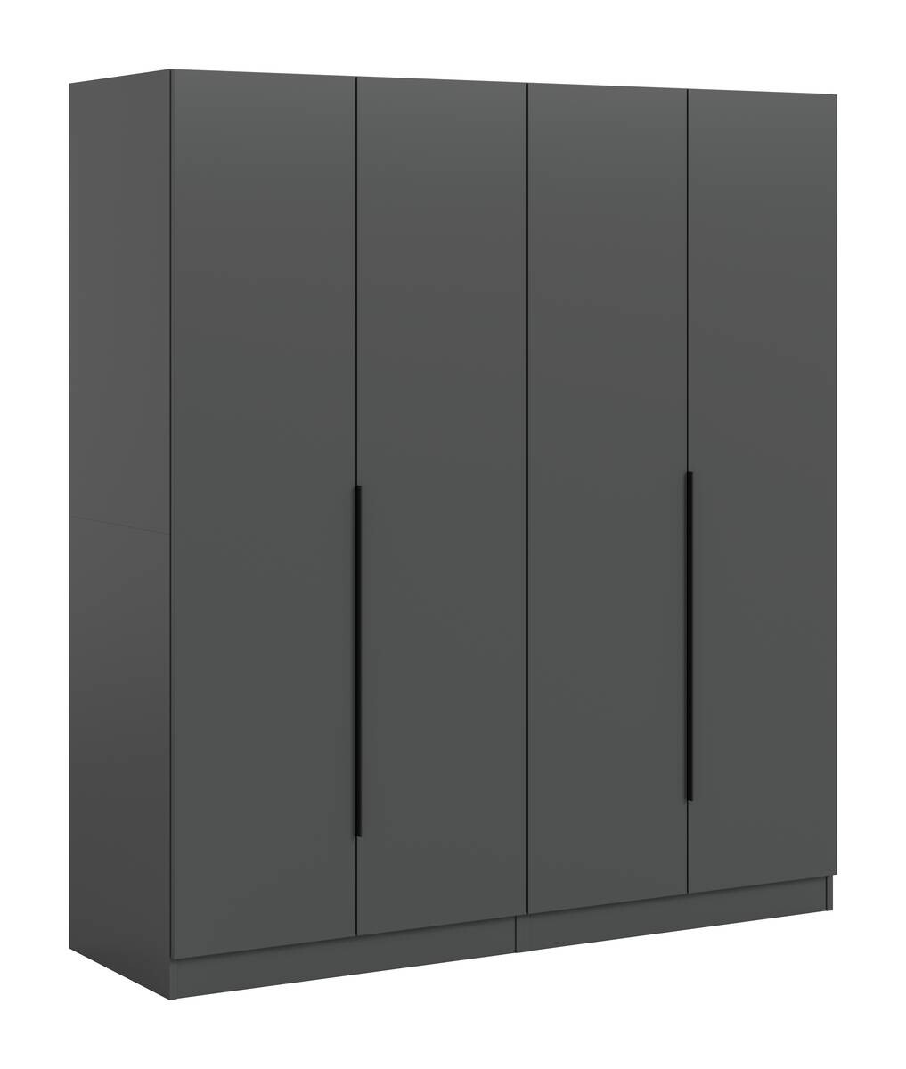 Kleiderschrank KOPENHAGEN anthrazit B/H/T: ca. 160x181x52 cm