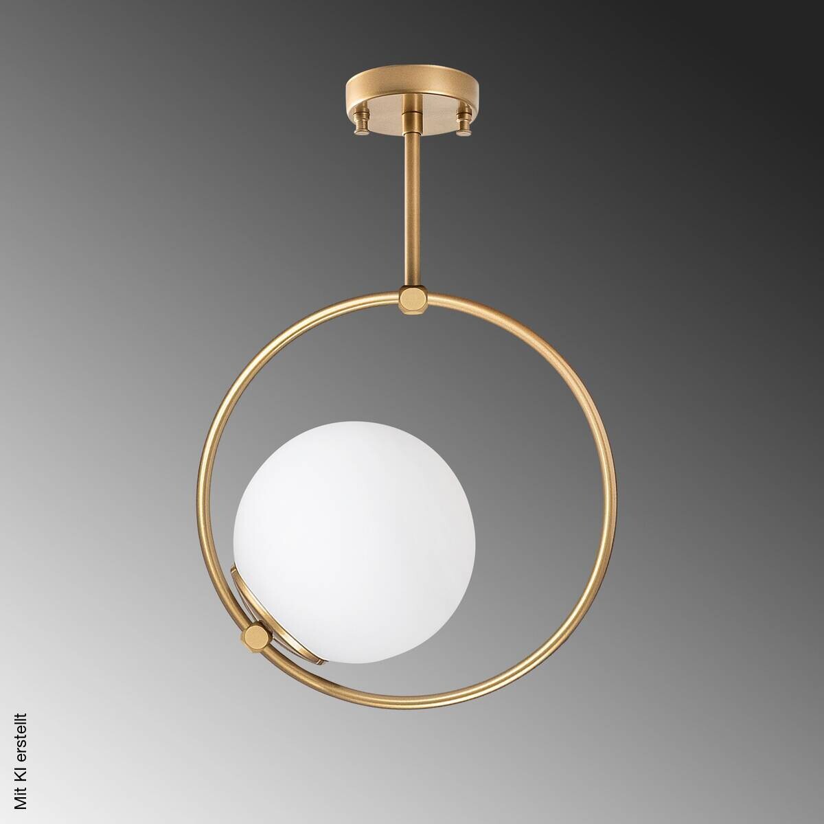Opviq Deckenleuchte Dolunay-3903 gold B/H/T/L: ca. 26x39x15x26 cm E27 1 Brennstellen
